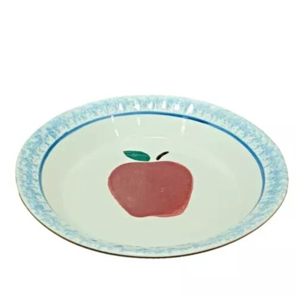 Apple Pie Pan Plate Treasure Craft Pottery Orchard Lane Rare Vintage Excellent - Picture 1 of 5